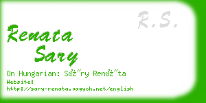 renata sary business card